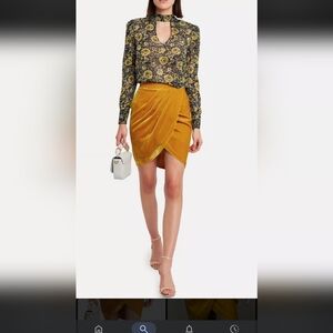 veronica beard jeweled tone velvet skirt